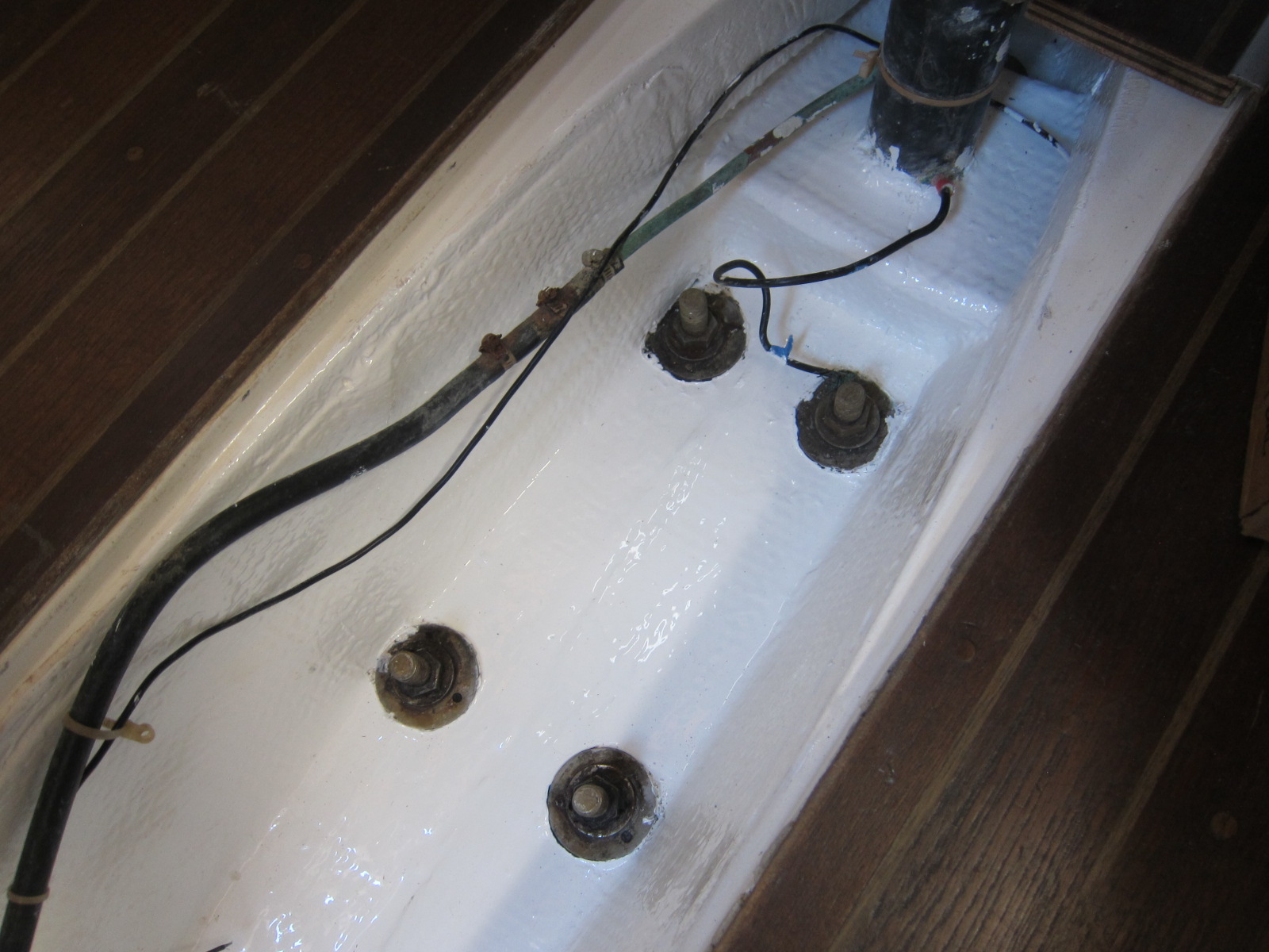 A new coat of paint in the bilge.