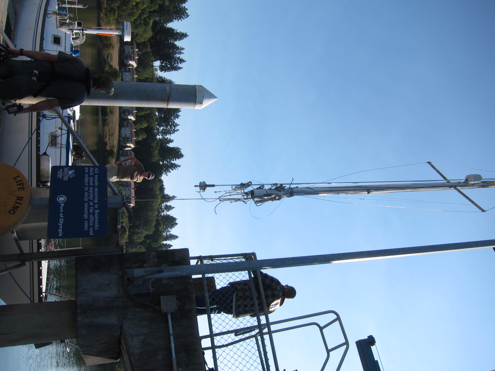 Mast removed
