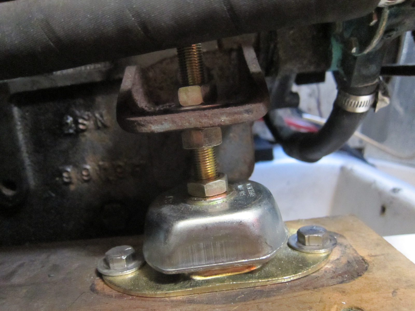 Motor mounts installed.